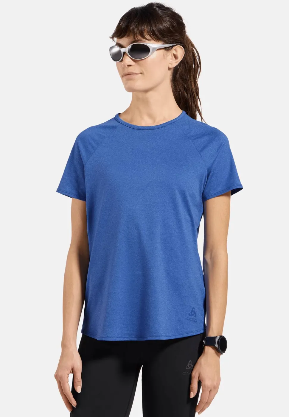 Odlo Women's T-Shirt Crew Neck S/S Essential 365 Dazzling Blue Melange