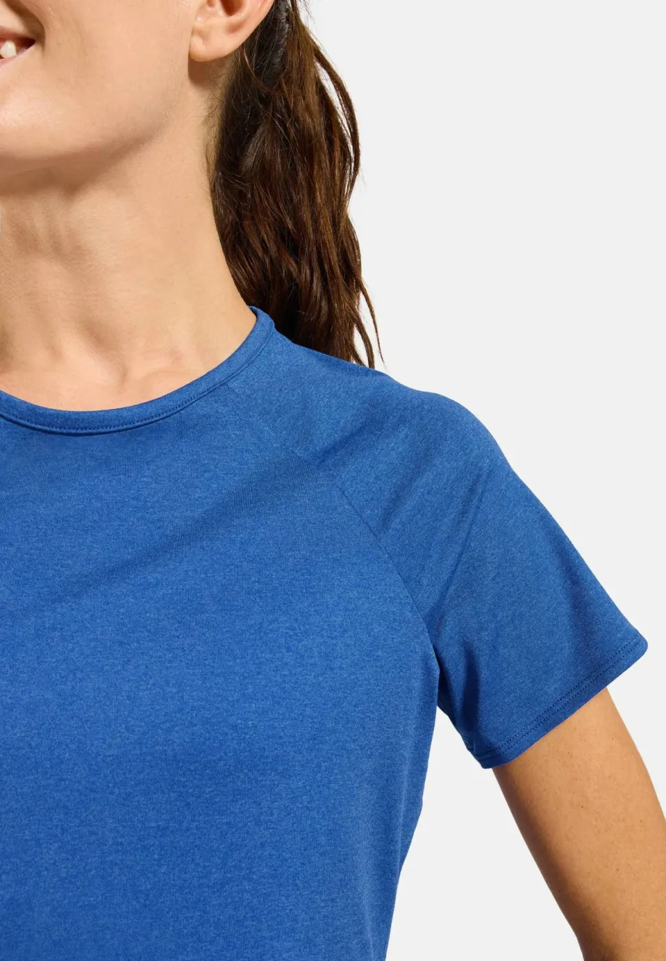 Odlo Women's T-Shirt Crew Neck S/S Essential 365 Dazzling Blue Melange