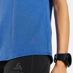 Odlo Women's T-Shirt Crew Neck S/S Essential 365 Dazzling Blue Melange