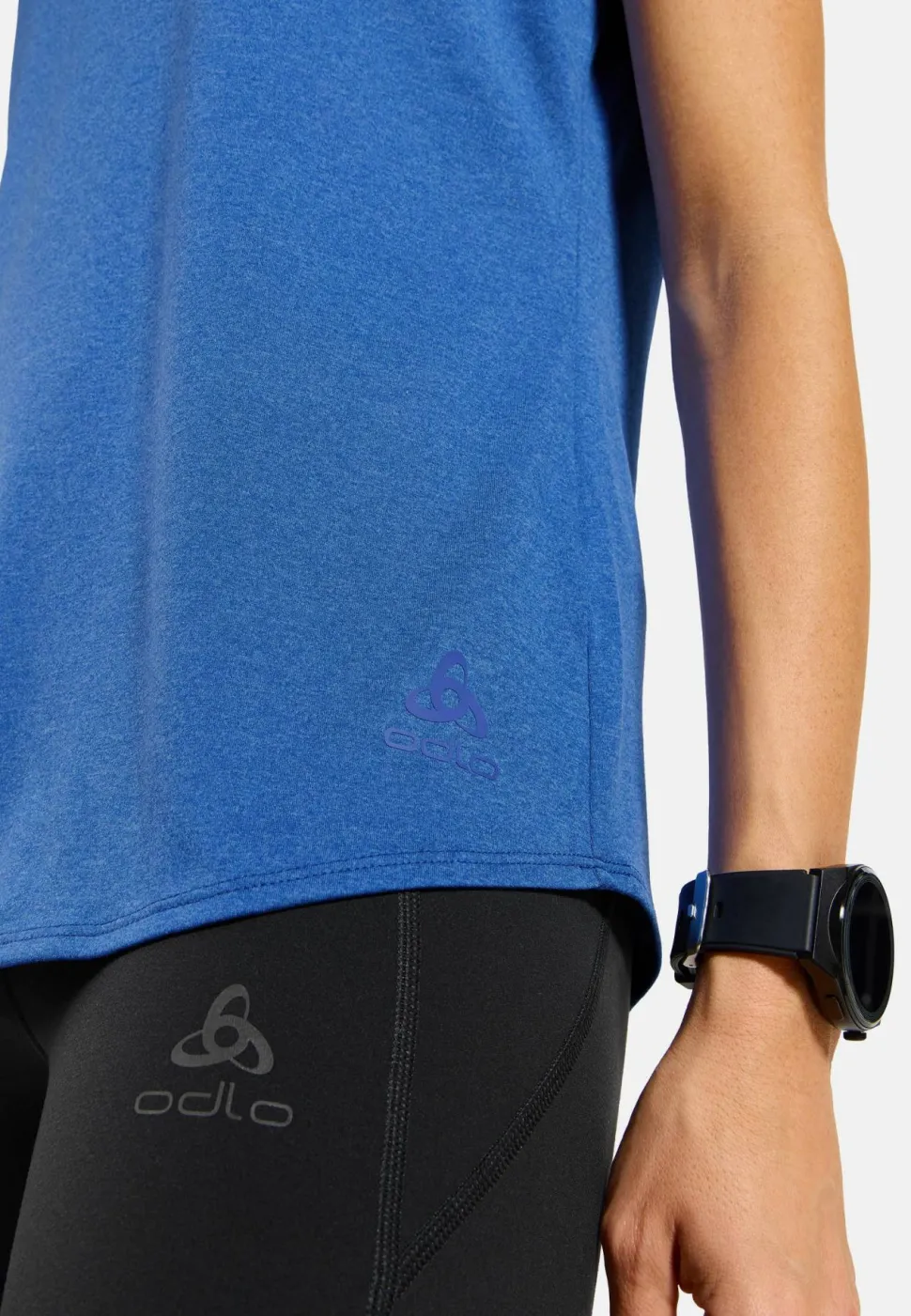 Odlo Women's T-Shirt Crew Neck S/S Essential 365 Dazzling Blue Melange