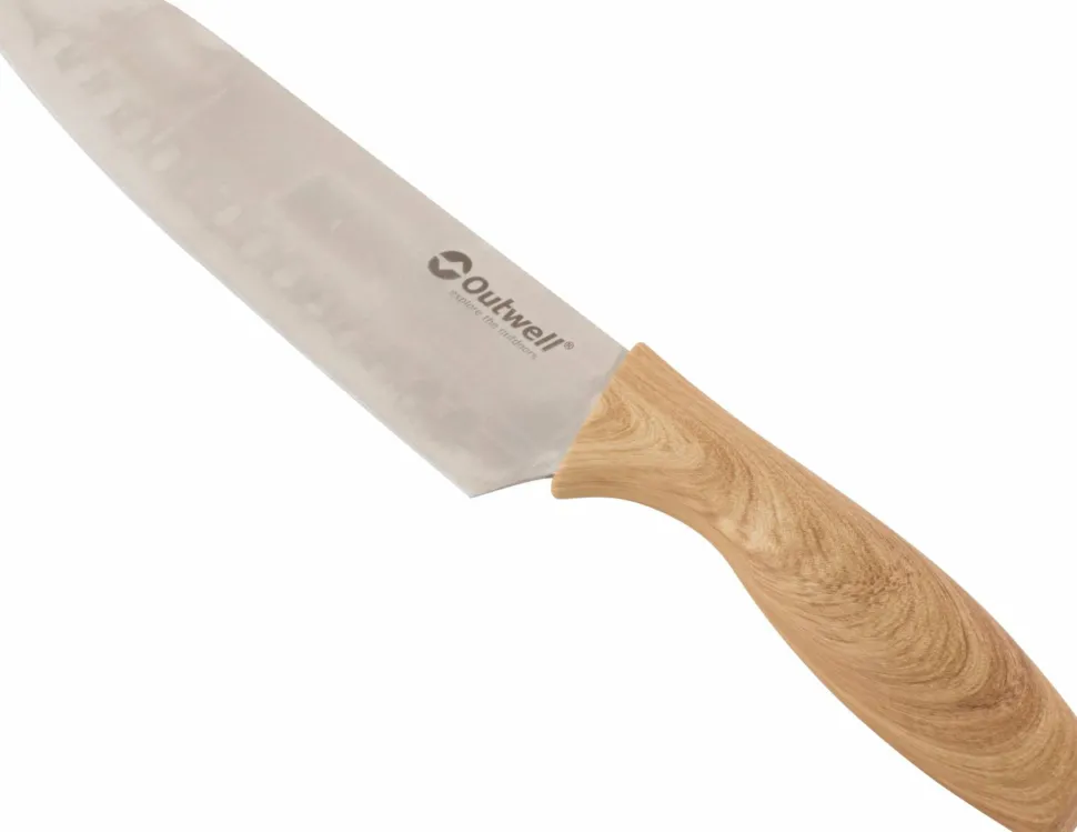 Outwell Caldas Knife Set Wide Cutting Board Black