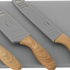 Outwell Caldas Knife Set Wide Cutting Board Black