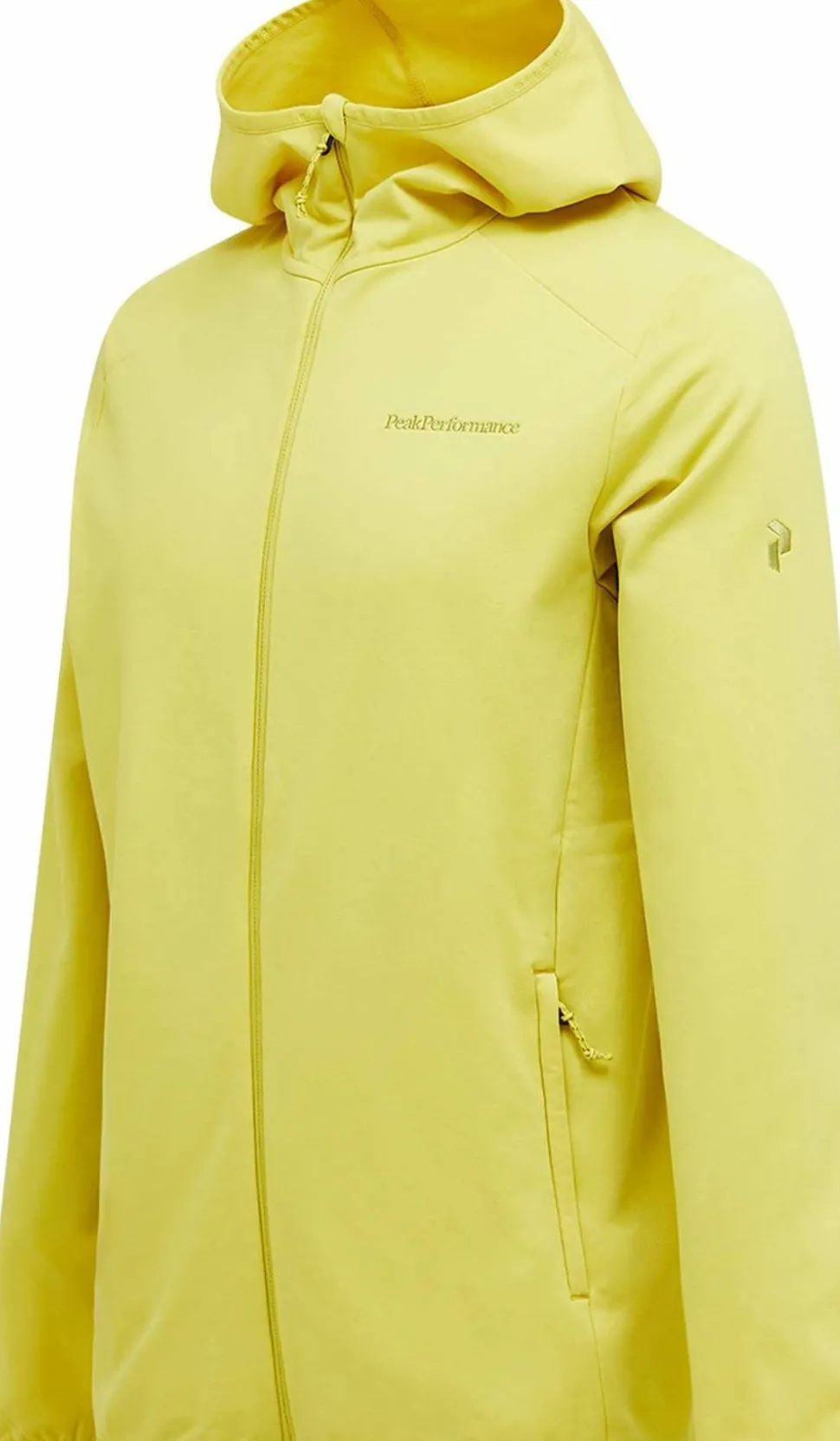 Peak Performance Men's Light Zip Hood Canary Lime