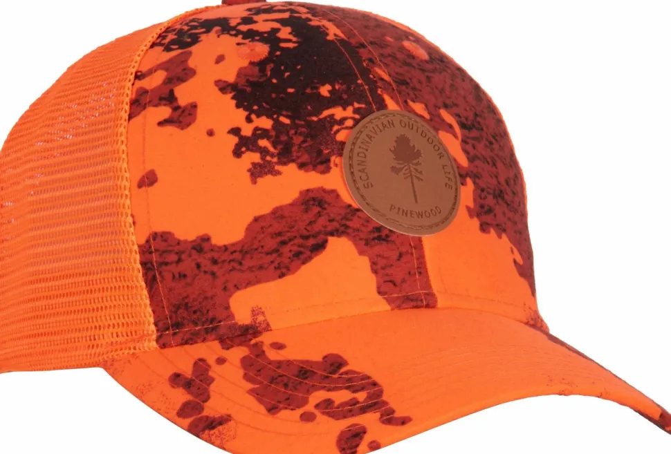 Pinewood Hunters Mesh Cap Strata Blaze/Moss Green