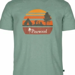 Pinewood Men's Finnveden Recycled Outdoor T-Shirt Aquagr. Melange Campsite