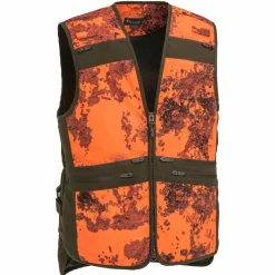 Pinewood Men's Furudal Hunter Pro Camou Vest Strata Blaze/Suede Brown