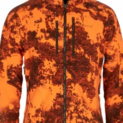 Pinewood Men's Furudal Reversible Camou Fleece Jacket Hunting Brown/Strata Blaze