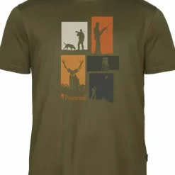 Pinewood Men's Hunting T-Shirt Olive Melange