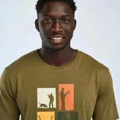 Pinewood Men's Hunting T-Shirt Olive Melange