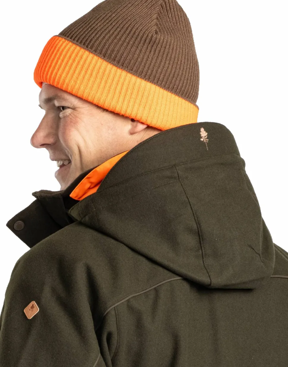 Pinewood Men's Småland Reversible Hunters Hat Mossgreen/Orange