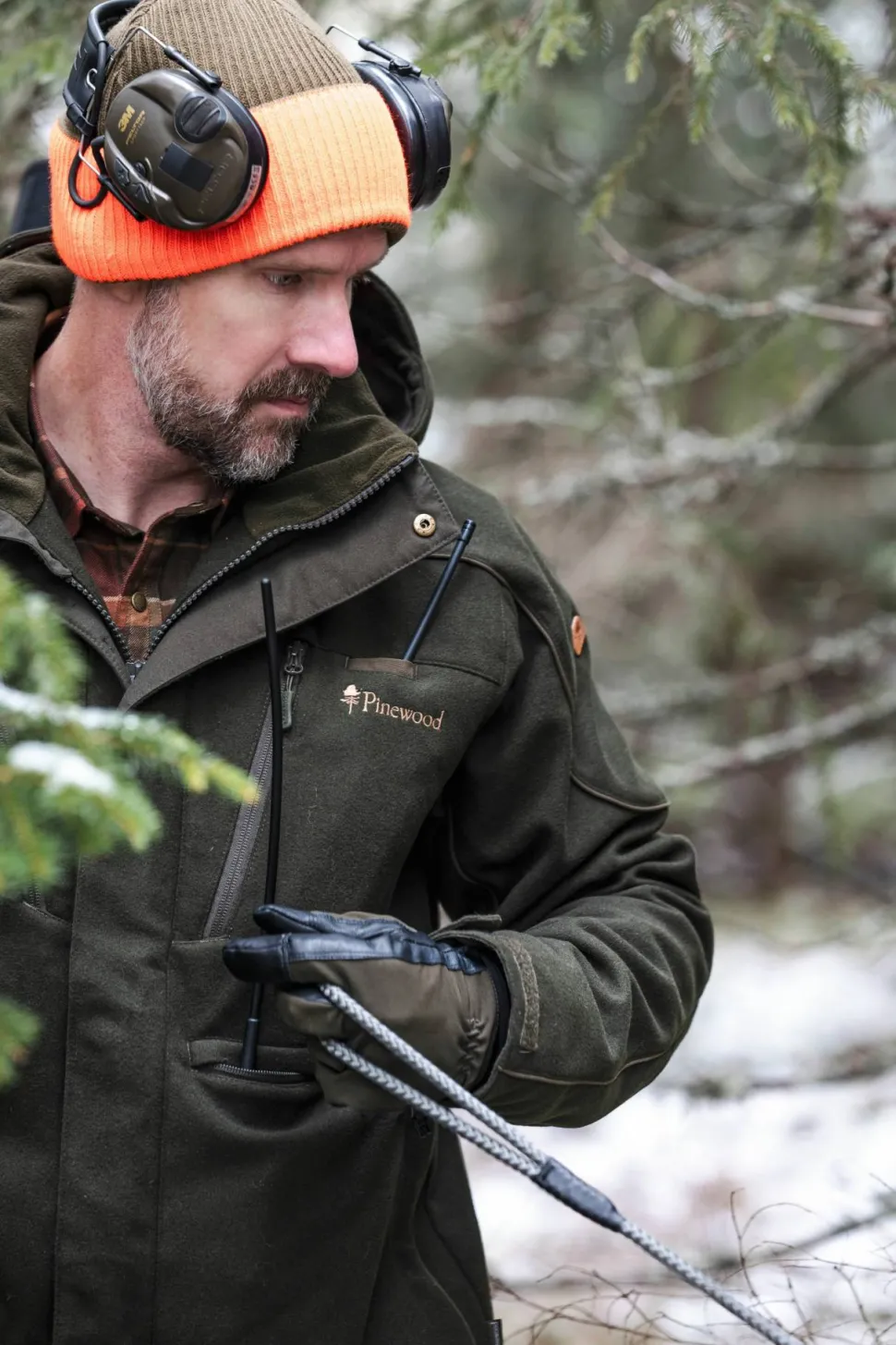 Pinewood Men's Småland Reversible Hunters Hat Mossgreen/Orange