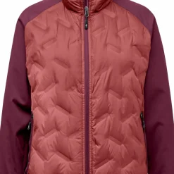 Pinewood Women's Abisko Insulation Hybrid Jacket Brickpink/burgundy