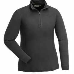 Pinewood Women's Abisko Merino Base Layer Half Zip Smoke Black