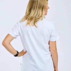 Pinewood Women's Finnveden Recycled Outdoor T-Shirt White Melange Adventure