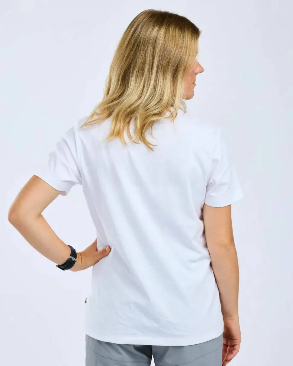 Pinewood Women's Finnveden Recycled Outdoor T-Shirt White Melange Adventure