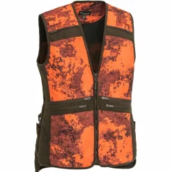 Pinewood Women's Furudal Hunter Pro Camou Vest Strata Blaze/Suede Brown
