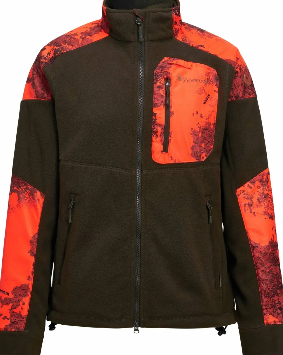 Pinewood Women's Småland Hunters Camou Fleece Jacket H.Brown/Strata Blaze