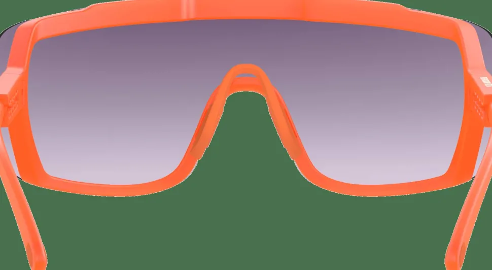 POC Devour Mid Bike Sunglasses Fluo. Orange Translucent/Clarity Road/Partly Sunny Gold