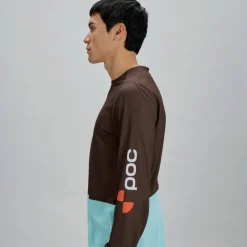POC Men's Motion Air Long Sleeve MTB Jersey Bronzite Brown/Lazurite Blue