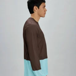 POC Men's Motion Air Long Sleeve MTB Jersey Bronzite Brown/Lazurite Blue