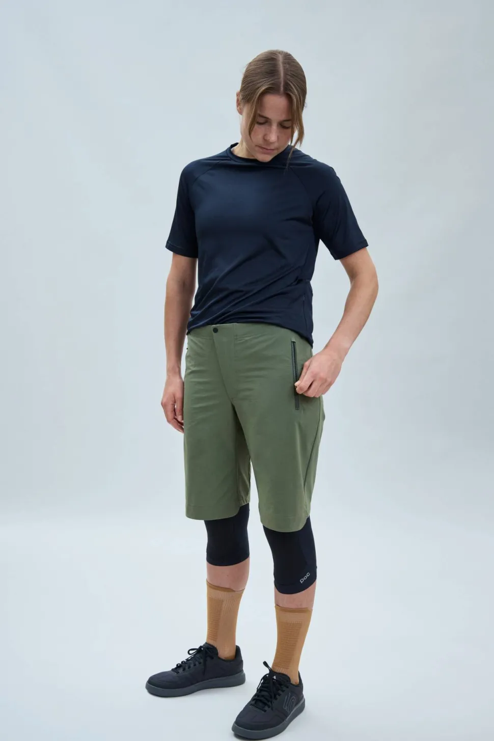 POC Women's Essential Enduro Shorts Epidote Green