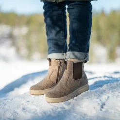 Pomar Women´s Kevo GORE-TEX Ankle Boot Sand Felt/bark Micro