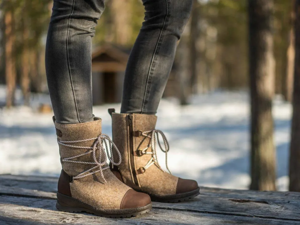 Pomar Women's Koli XW GORE-TEX® Felt Boots Sand/Brown