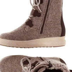 Pomar Women's Reki Gore-Tex Felt Boot Sand Felt/Bark Waxy Leather