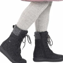 Pomar Women's Reki Gore-Tex Felt Boot Granit Felt/Black Waxy Leather