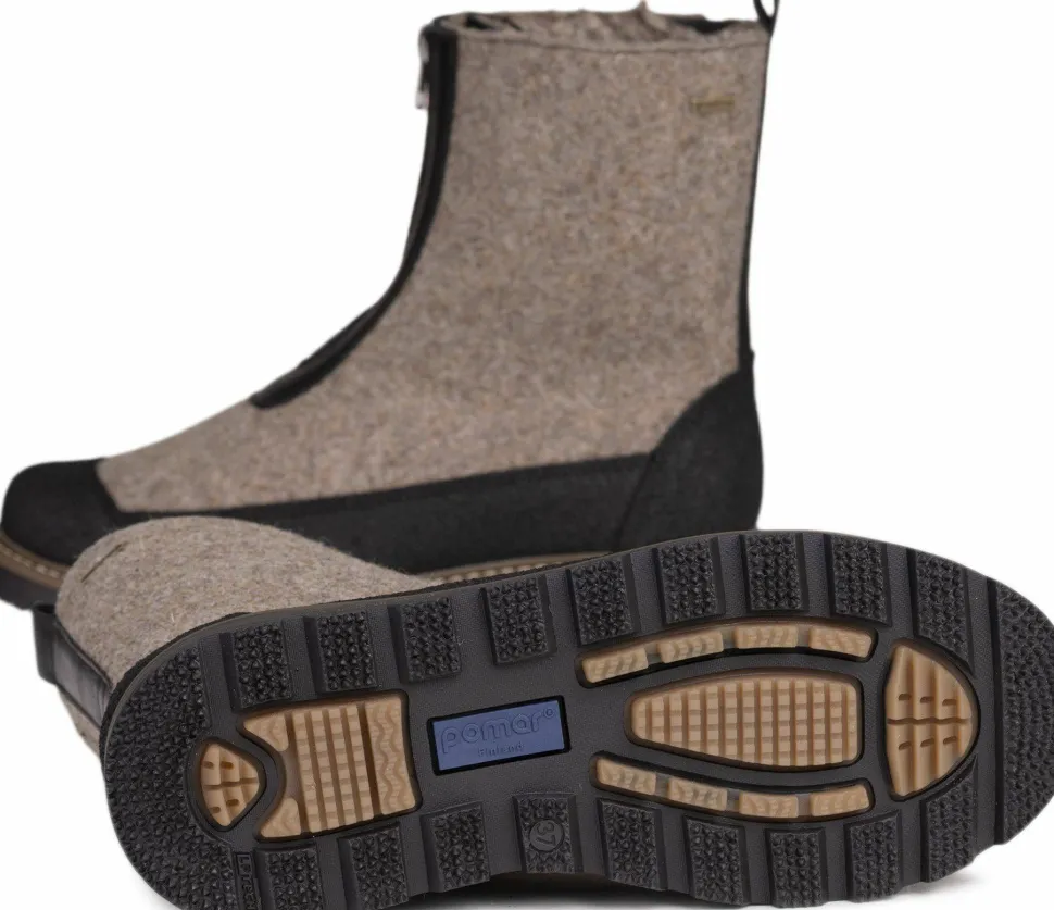 Pomar Women's Unari GORE-TEX Ankle Boot Sand Felt/pu-suede