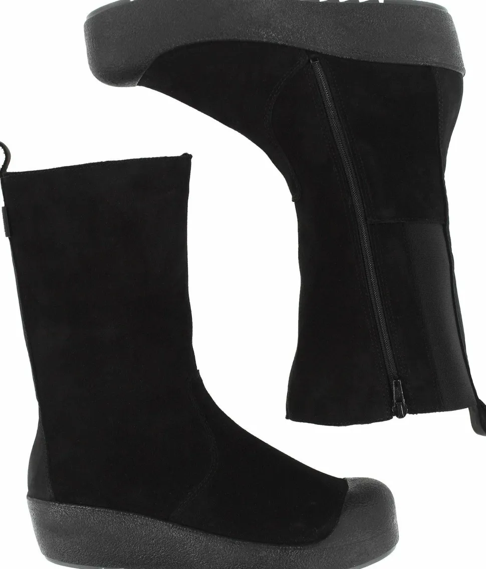 Pomar Women's Utu Gore-Tex Winter Boot Black Suede/waxy (fur L) Curling