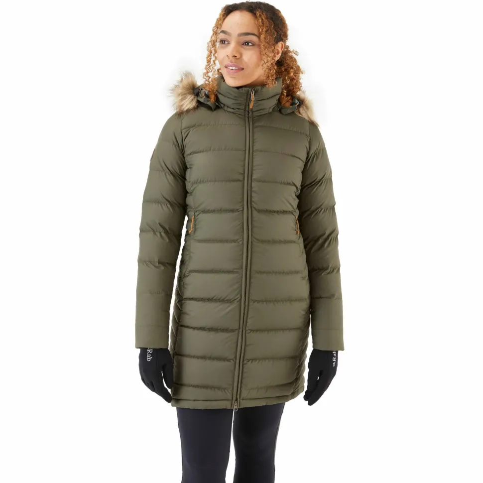 Rab Women's Deep Cover Down Parka Army