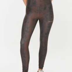 Röhnisch Women's Printed High Waist Tights Brown Snake