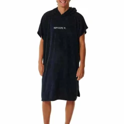 Rip Curl Brand Hooded Poncho Black/Grey