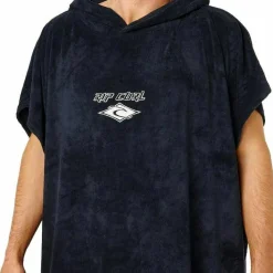 Rip Curl Classic Surf Hooded Towel Poncho Black/Off White