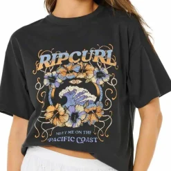 Rip Curl Women's Pacific Coast Heritage Tee Washed Black