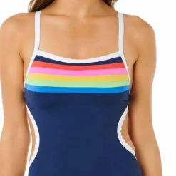 Rip Curl Women's Surf Stripe Cheeky One Piece Dark Navy