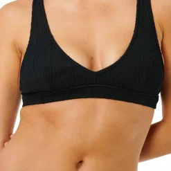 Rip Curl Women's Vibe Surf Multi Fit V Neck Bikini Top Black