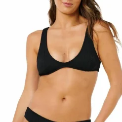 Rip Curl Women's Vibe Surf Bralette Bikini Top Black