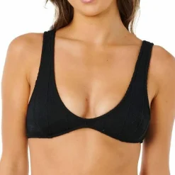 Rip Curl Women's Vibe Surf Bralette Bikini Top Black