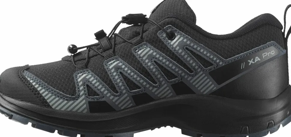 Salomon Kids' XA Pro V8 Waterproof Black/turbulence/quarry