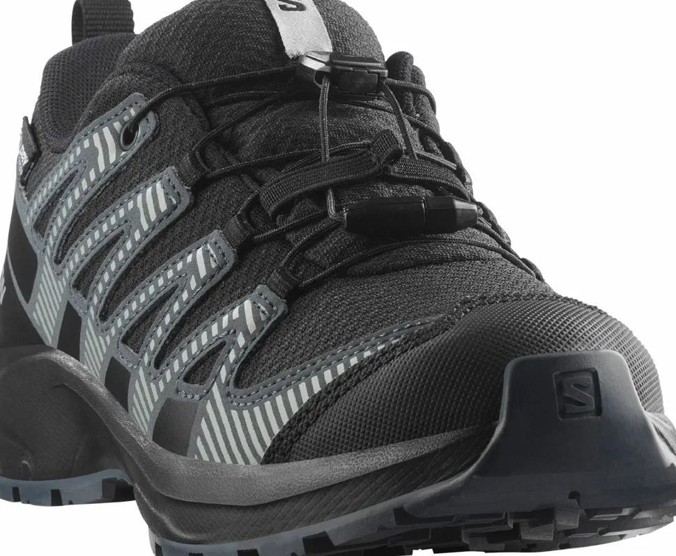 Salomon Kids' XA Pro V8 Waterproof Black/turbulence/quarry