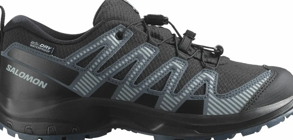 Salomon Kids' XA Pro V8 Waterproof Black/turbulence/quarry