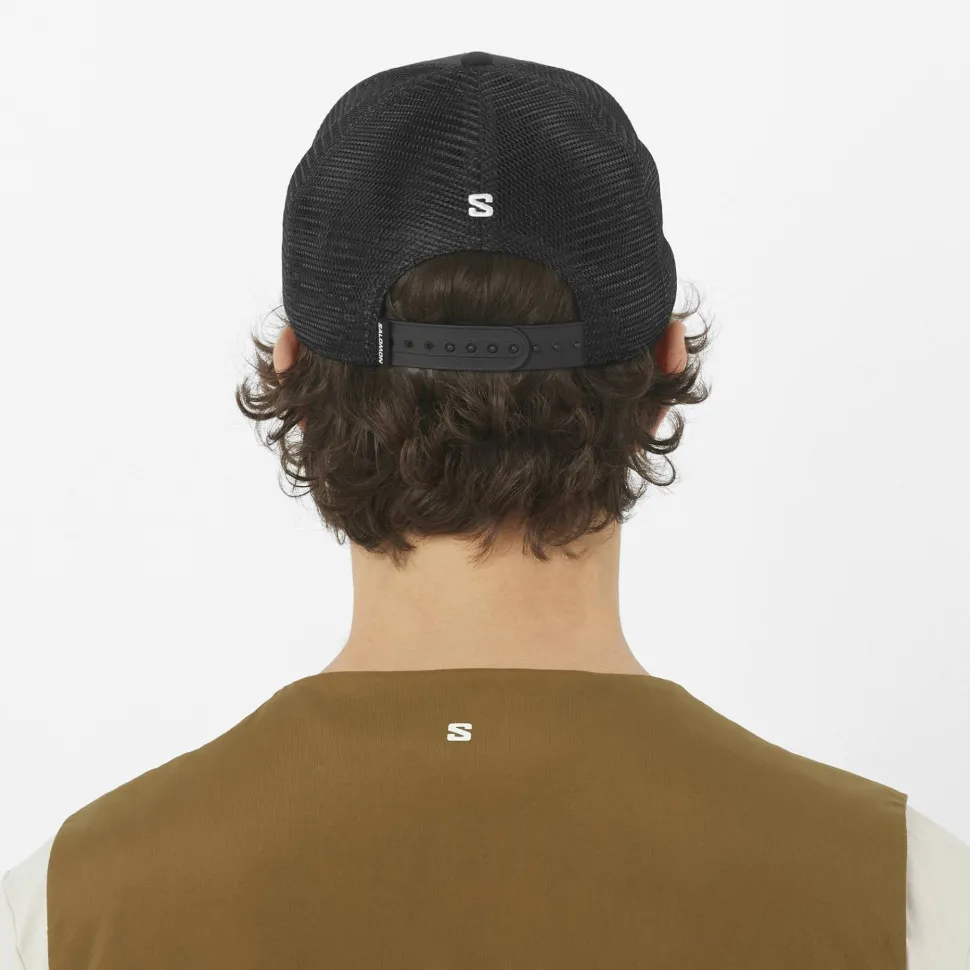 Salomon Logo Trucker Cap Deep Black