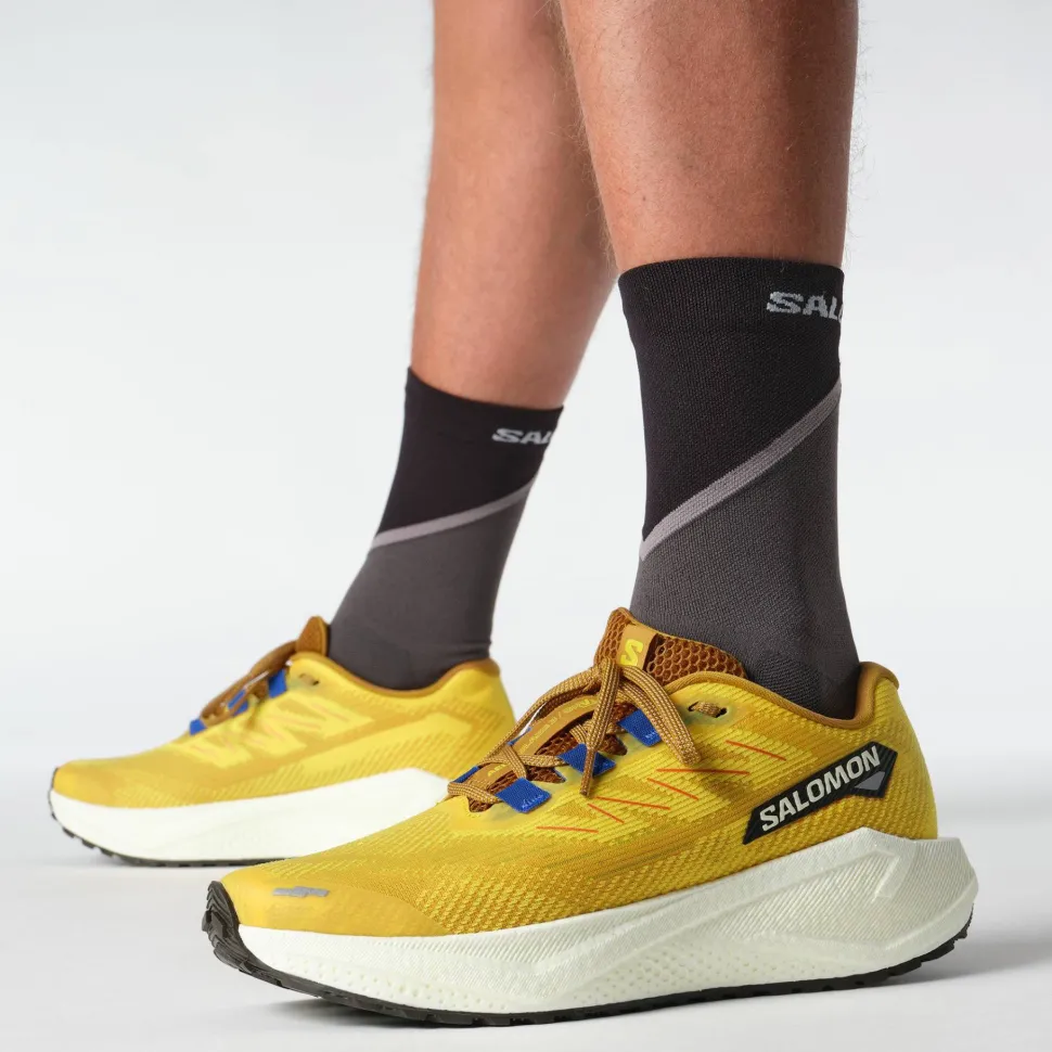Salomon Men's Aero Blaze 3 Grvl Spicy Mustard/Vanilla Ice/Nautical Blue