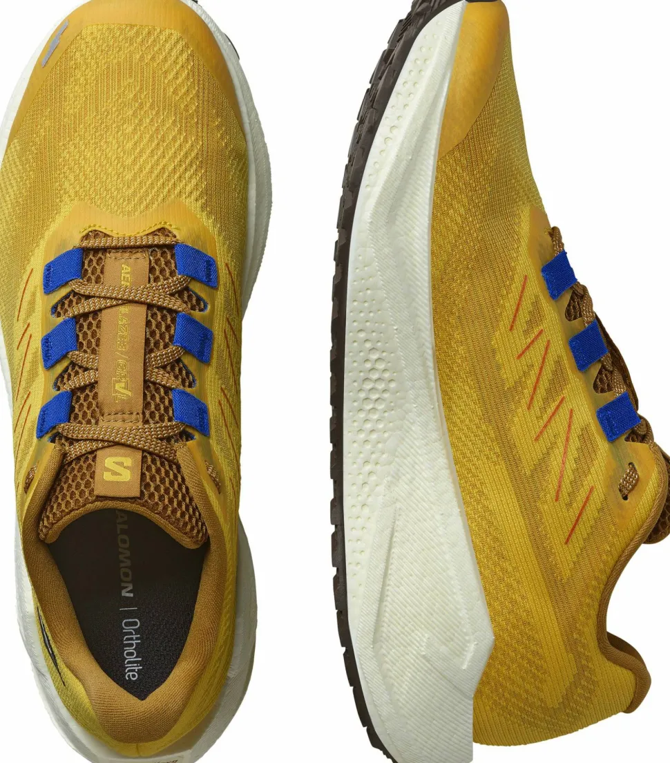 Salomon Men's Aero Blaze 3 Grvl Spicy Mustard/Vanilla Ice/Nautical Blue