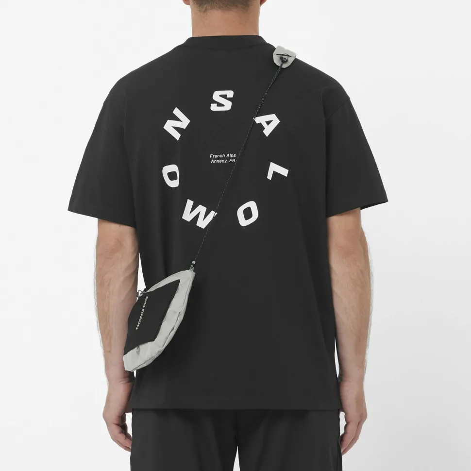 Salomon Men's Round Logo Graphic Deep Black