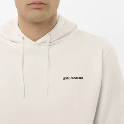 Salomon Men's Salomon Logo Hoodie Whisper White