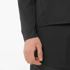 Salomon Men's Trackline Long Sleeve Tee Deep Black