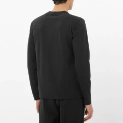 Salomon Men's Trackline Long Sleeve Tee Deep Black